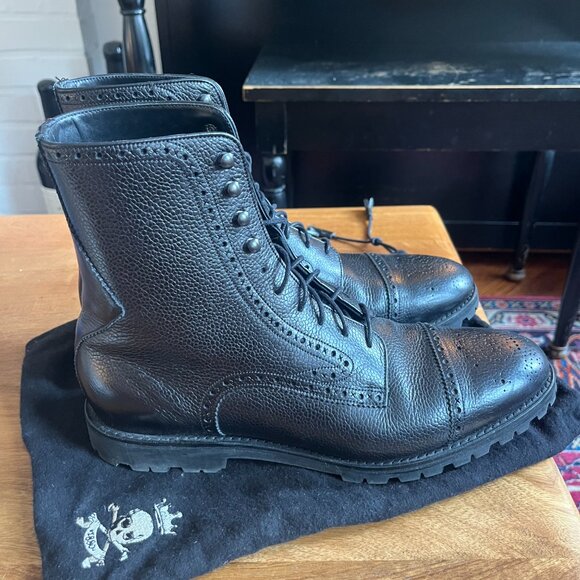 Barker Black Boulderson Boot – Black Pebble Grain – Vibram Sole – UK 9 / US 10 main image 8